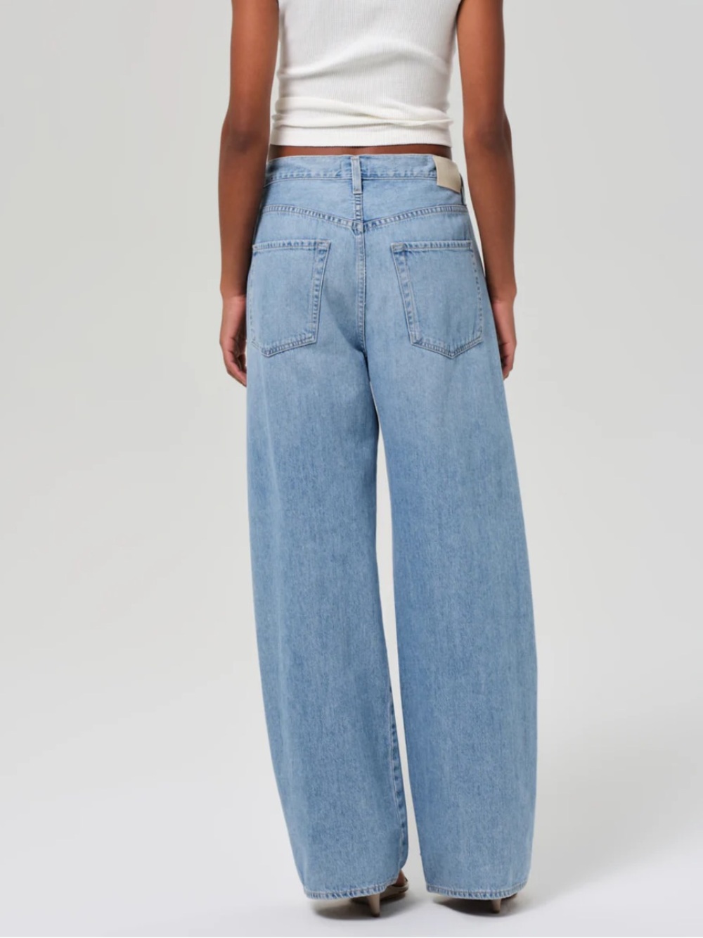Citizens Of Humanity Brynn Drawstring Trouser Wide-leg Cropped Jeans Blue Lace - Picture 13 of 13